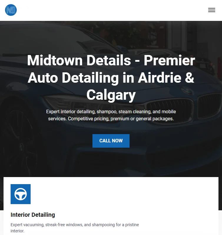 website screenshot